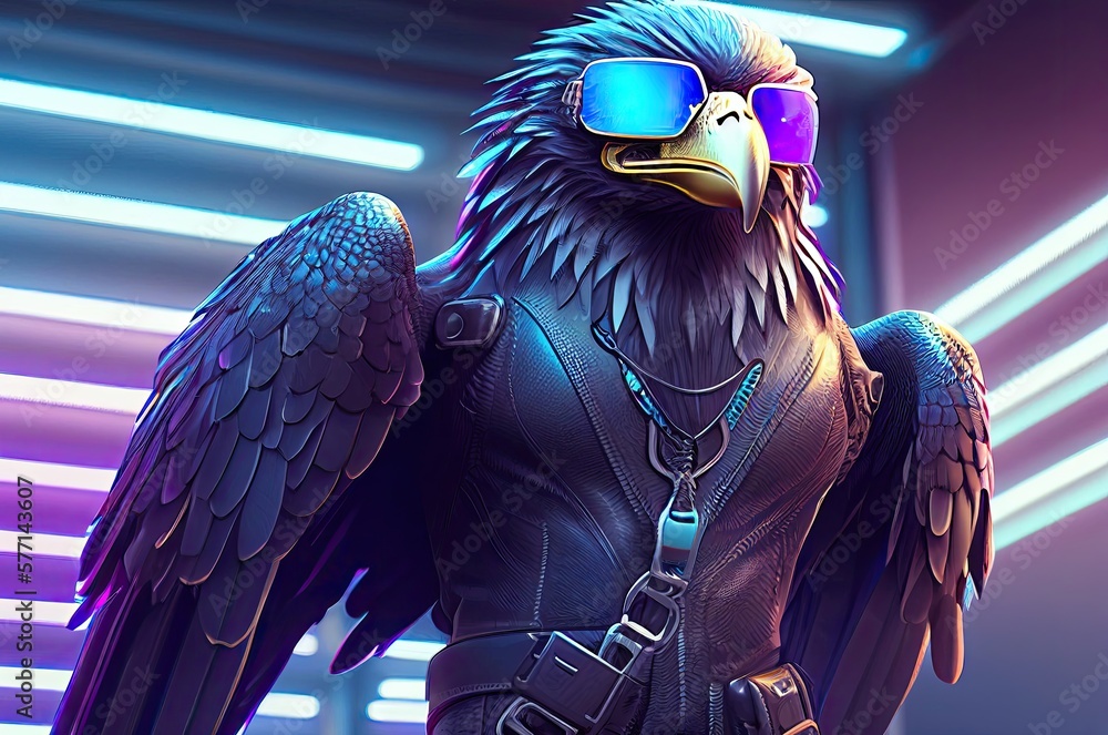 Poster eagle cyber hacker generative ai
