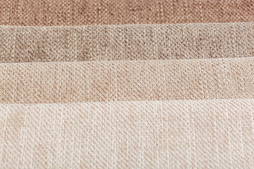Different samples of textured fabric