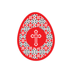 Obraz premium Traditional folk ornament for Easter eggs. Pysanka.