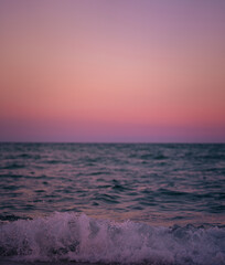 sunset over the ocean beautiful colors Miami Beach 