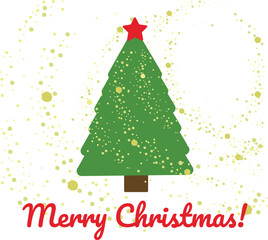 Merry Cristmas greeting card