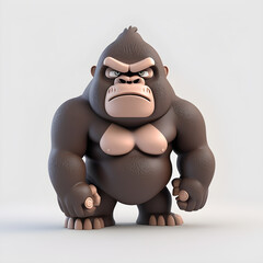 Fototapeta na wymiar Cute gorilla character design generative ai