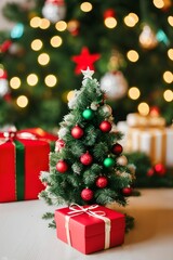 IA arbol de navidad con regalos, luces y otros objetos.
La magia de la Navidad en nuestro árbol