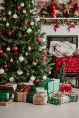 IA arbol de navidad con regalos, luces y otros objetos.
La magia de la Navidad en nuestro árbol