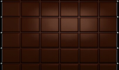  a chocolate background with a grid pattern in the middle of the screen and a black border around the edges of the grid, with a black border at the top of the grid.  generative ai