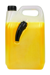 Bottle oil or screenwash canister can antifreeze liquid container isolated on the white background