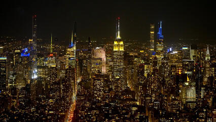 Midtown Manhattan with Empire State Building at night - travel photography
