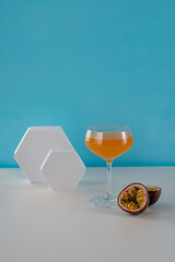 Photography of cocktail, martini, passion fruit, drink, alcohol, freshness, summer, exotic