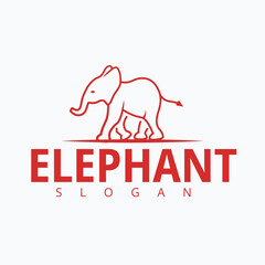  abstract elephant vector logo design. Creative linear animal logotype, wildlife, baby elephant logo