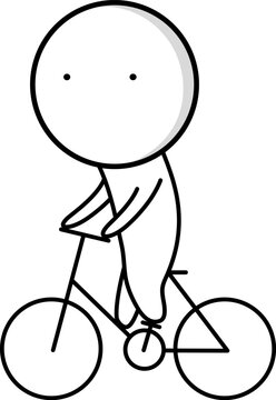 A boy rides a bicycle at high speed