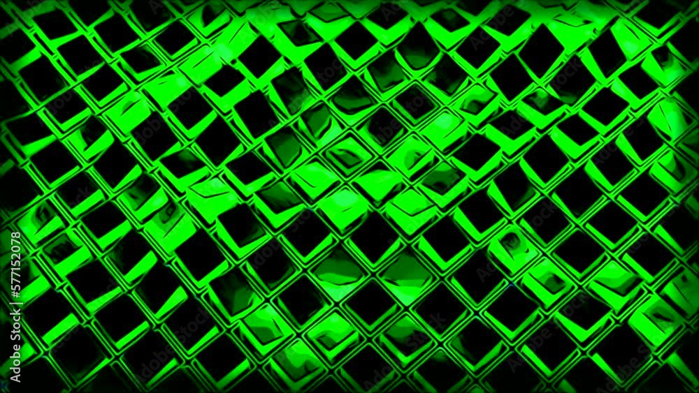 Poster waves with grid or cubes. design. black 3d cubes move in waves with grid. black cubes oscillate and 
