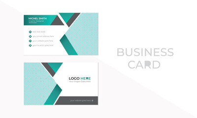 Fototapeta na wymiar Double-sided modern creative business card and clean name card template.