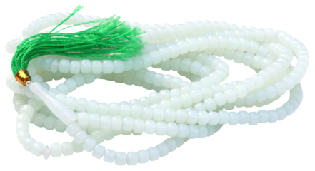 Rosary over white background