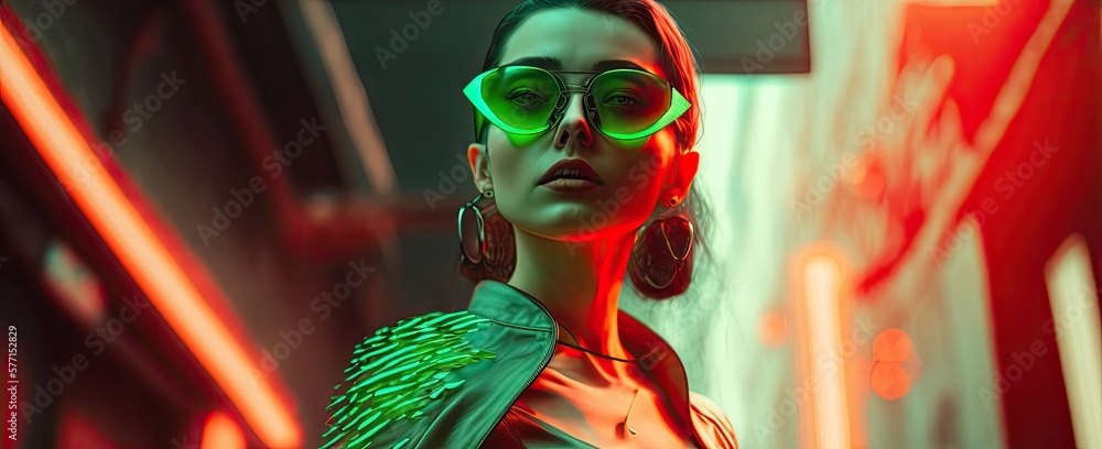 Poster woman intelligent cyber programmer generative ai