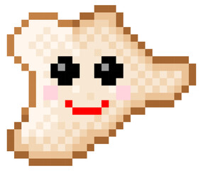 Smile shape icon pixel art. Vector illustration.	