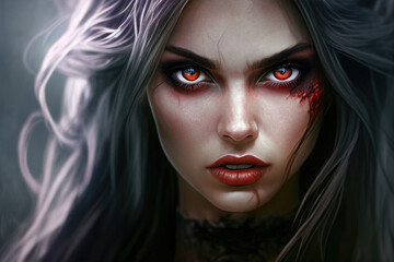a beautiful vampire woman
