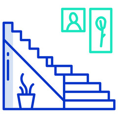 Stair case step icon