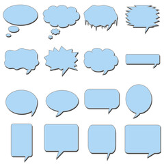Mix Shape Pastel Talk bubble, Speech bubble, Speech balloon, Chat bubble, line art icon for apps and websites