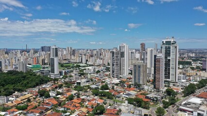 Wonderful panoramic view of Marista Neighborhood in the heart of Goiania in March, 2023. Goiania, Goias, Brazil 