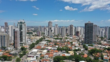 Wonderful panoramic view of Marista Neighborhood in the heart of Goiania in March, 2023. Goiania,...