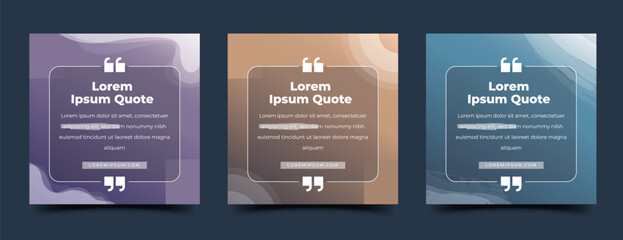 Quote social media post template design