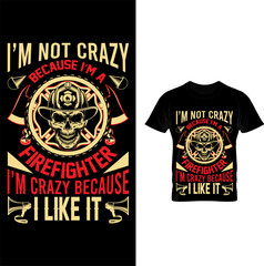 Fototapeta premium Vector firefighter t-shirt design