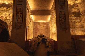 Tomb of Ramses IV in Valley of the Kings, Egypt - obrazy, fototapety, plakaty