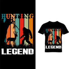 Vector hunting t-shirt design