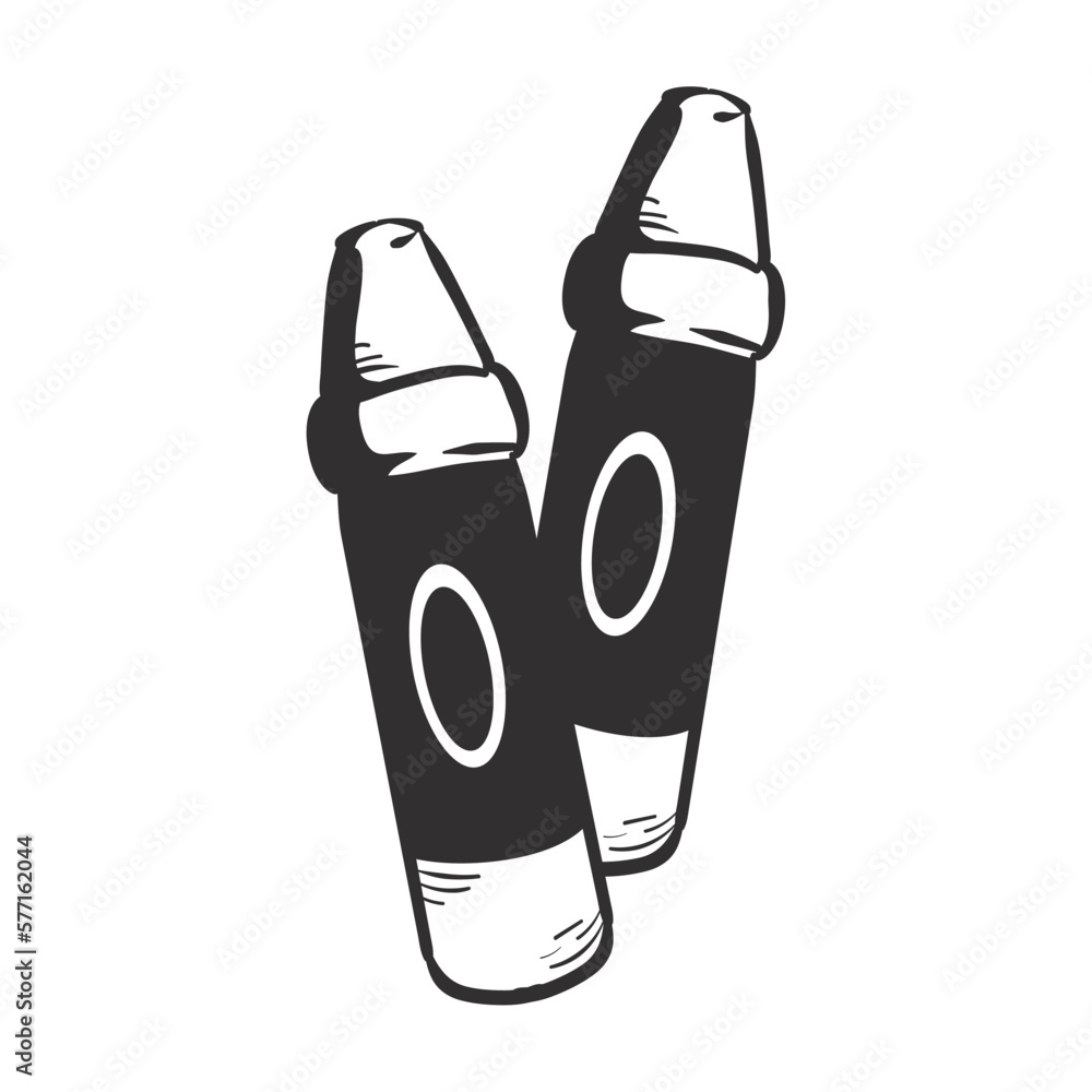 Sticker black crayons design