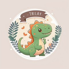 happy little dinosaur