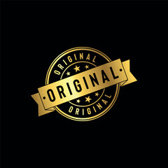 Original Golden Stamp Seal Vector Template