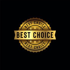 Best Choice Golden Stamp Seal Vector Template