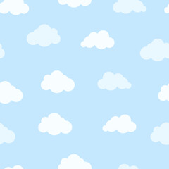 Cute sky cloud simple seamless pattern for kids baby children websites backgrounds wallpaper