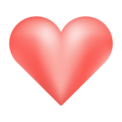 3 Heart on transparent background Love Concept