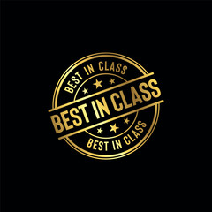 Best in Class Golden Stamp Seal Vector Template