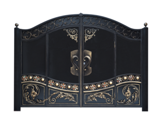 Strong decorative gate .