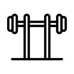 barbell line icon