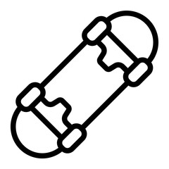 skateboard line icon