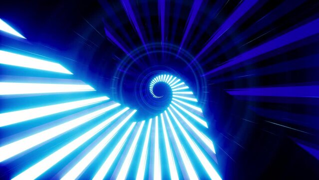 Shiny blue spiral beam art background vj loop