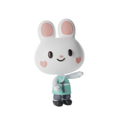 Rabbit Hanbok Man 3D Illustration-6