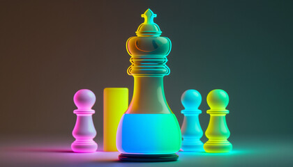 chess figures with pieces