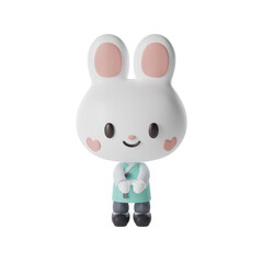 Rabbit Hanbok Man 3D Illustration-9