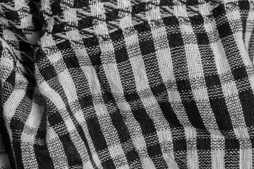 Realistic illustration background texture, pattern. Wool scarf, like Yasser Arafat. The Palestinian...