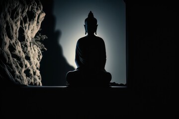 buddha statue with beautiful background Generative AI Art Illustratio