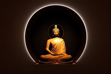 buddha statue with beautiful background Generative AI Art Illustration