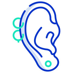 Obraz premium Ear piercing icon