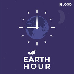 earth hour day social media Template