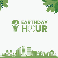 earth hour day social media post