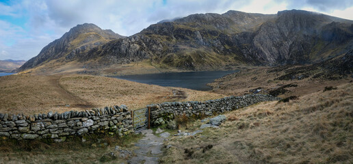 Snowdonia-Wales: Llyn Igwal and Glyder Fach in the Ogwen Valley