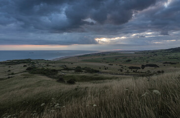 coastal sunrise in france